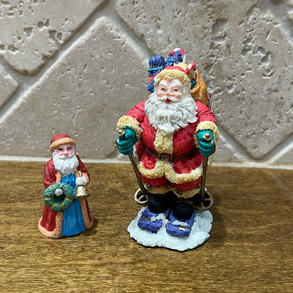 Festive Santa Figurines Set